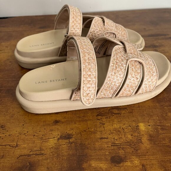 Lane Bryant 9W Slip-On, Sandals Adjustable with Extra Cushioned Sole for Comfort - Picture 3 of 13